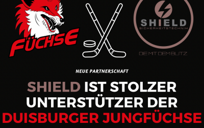 SHIELD Sicherheitstechnik ist jetzt stolzer Sponsor der Duisburger Eishockeymannschaft der Jungfüchse
